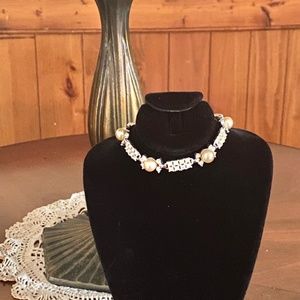 Pearl and Rhinestone Choker